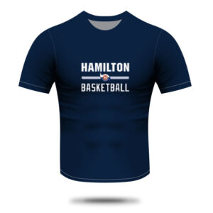 HAMILTON BASKETBALL COTTON TSHIRT NAVY BLUE (SHORT SLEEVE) FRONT